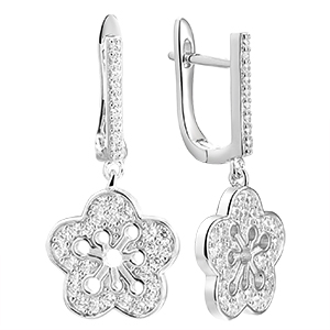 CZ-E06038-X-W-X-X-W Серьги (Ag 925)