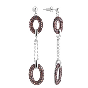 CZ-E04386-X-WB-X-X-BR Серьги (Ag 925)