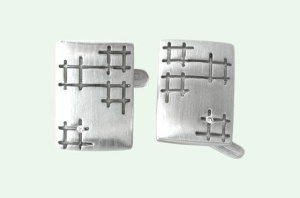 60101720С запонки с др.к. (Ag 925)