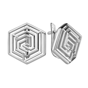 60103456 серьги с др.камнями (Ag 925)