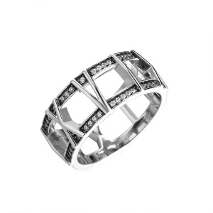 CZ-R03996-X-WB-X-X-W Кольцо (Ag 925)