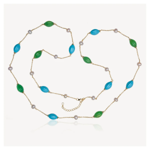 COCN031-1TQG колье (Ag 925)