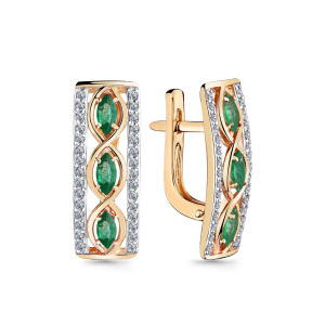 2-108834-00-01 Серьги (Au 585)