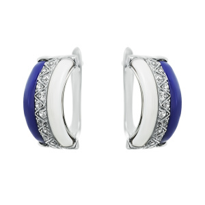 TC-E00289-WBL-W-X-X-W Серьги (Ag 925)