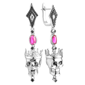 CZ-E06194-X-WB-R3-X-B Серьги (Ag 925)