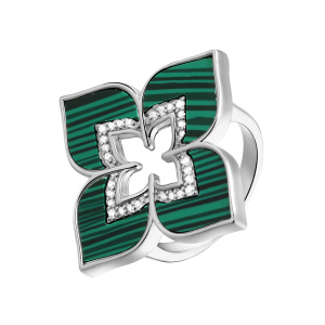 CZ-R03992-X-W-Mal-X-W Кольцо (Ag 925)