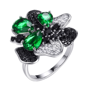 CZ-R00894-X-W-EG-X-M1 Кольцо (Ag 925)