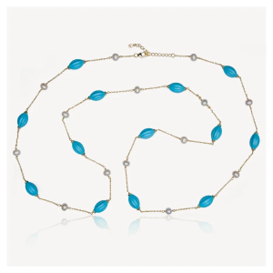 COCN031-1 колье (Ag 925)