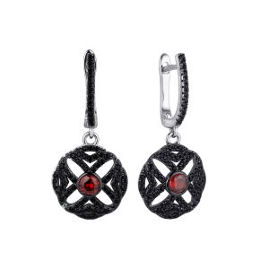 CZ-E01750-X-WB-GA-X-B Серьги (Ag 925)