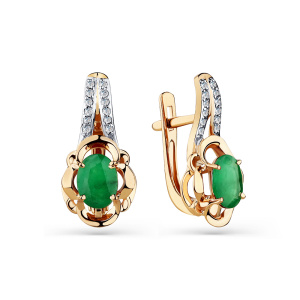 2-108682-00-01 Серьги (Au 585)