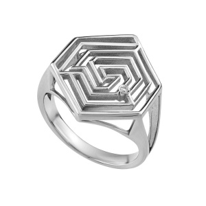 60103065 кольцо с др.камнями (Ag 925)