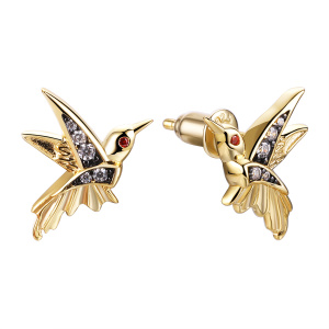 CZ-E03495-X-LB-GA-X-W Серьги (Ag 925)